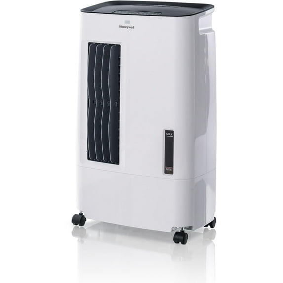 Honeywell 176 CFM Indoor Evaporative Air Cooler (Swamp Cooler) with Remote Control in White/Gray, CS071AE