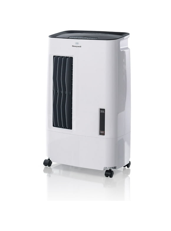 Honeywell 176 CFM Indoor Evaporative Air Cooler (Swamp Cooler) with Remote Control in White/Gray