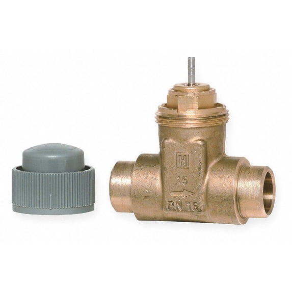 Honeywell 2-Way, Cartridge Sweat 1/2 Solder Globe Valve, VAC, 0.47Cv,