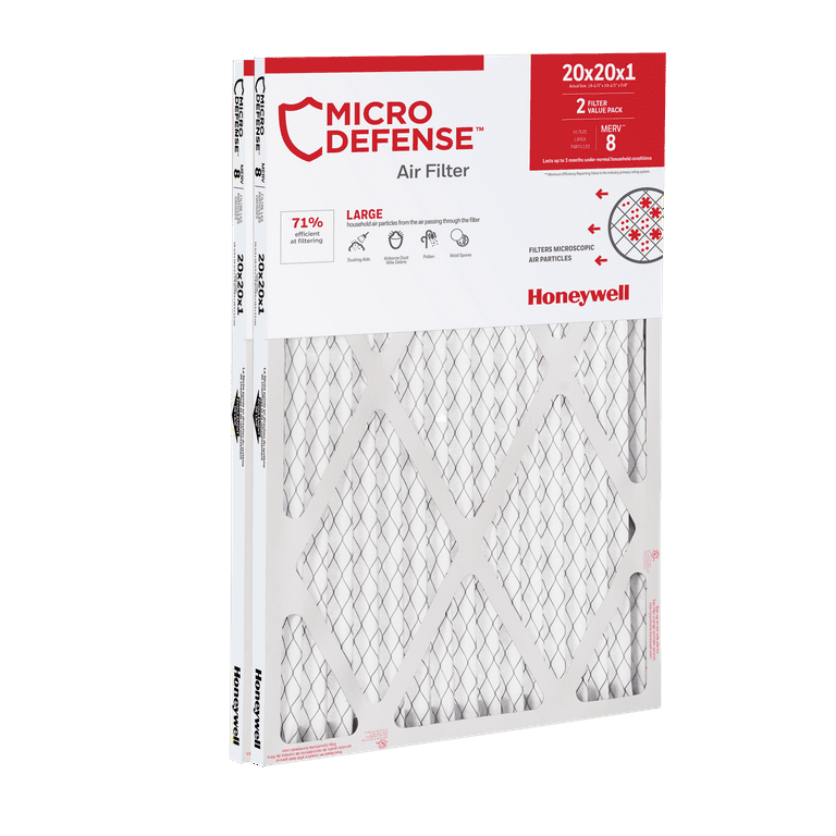 Honeywell 20x20x1 Air Filter Standard Efficiency 2PK Walmart