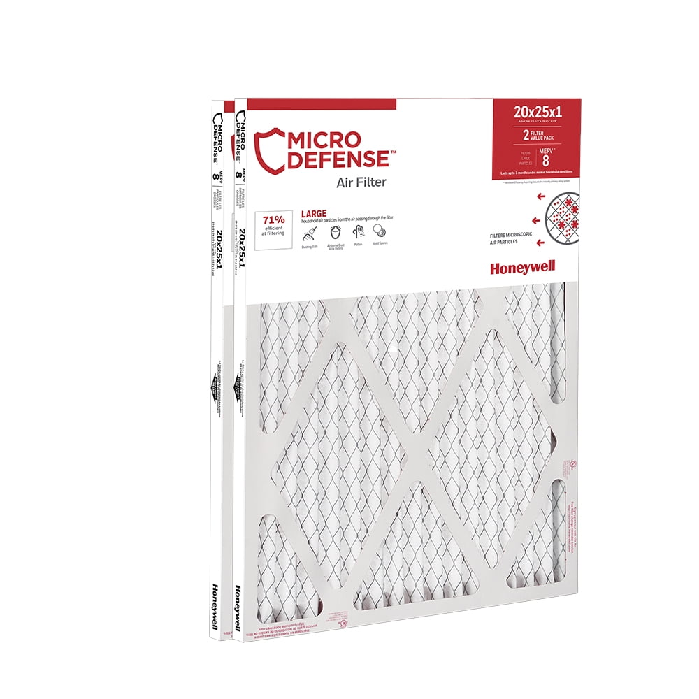 Honeywell 20x25x1 Air Filter Standard Efficiency 2PK Walmart
