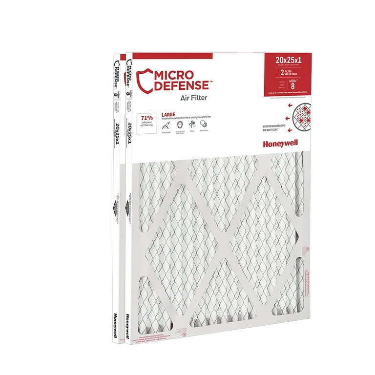 Honeywell 20x25x1 Air Filter Standard Efficiency 2PK Walmart