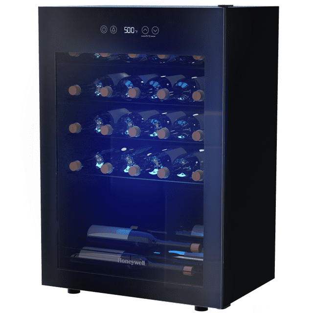 Honeywell 24 Bottle Compressor Wine Cooler Refrigerator for Red, White