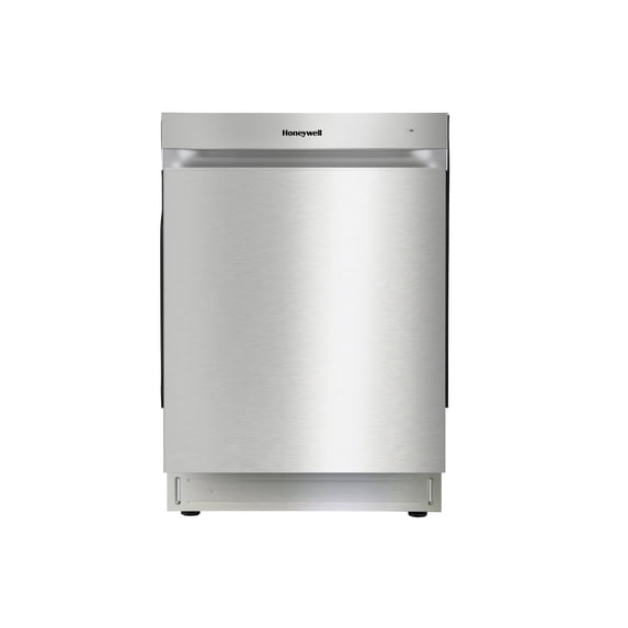 Honeywell 24 Inch Dishwasher with 12 Place settings, 7 Washing Cycles, Stainless Steel and Plastic Tub, UL/Energy Star- Stainless Steel