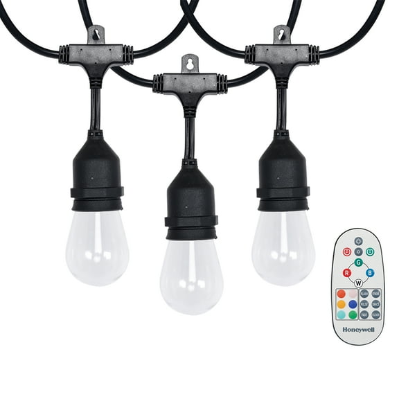 Honeywell 24 ft. Color Changing LED String Light  Set with Remote, 8-Bulbs Included