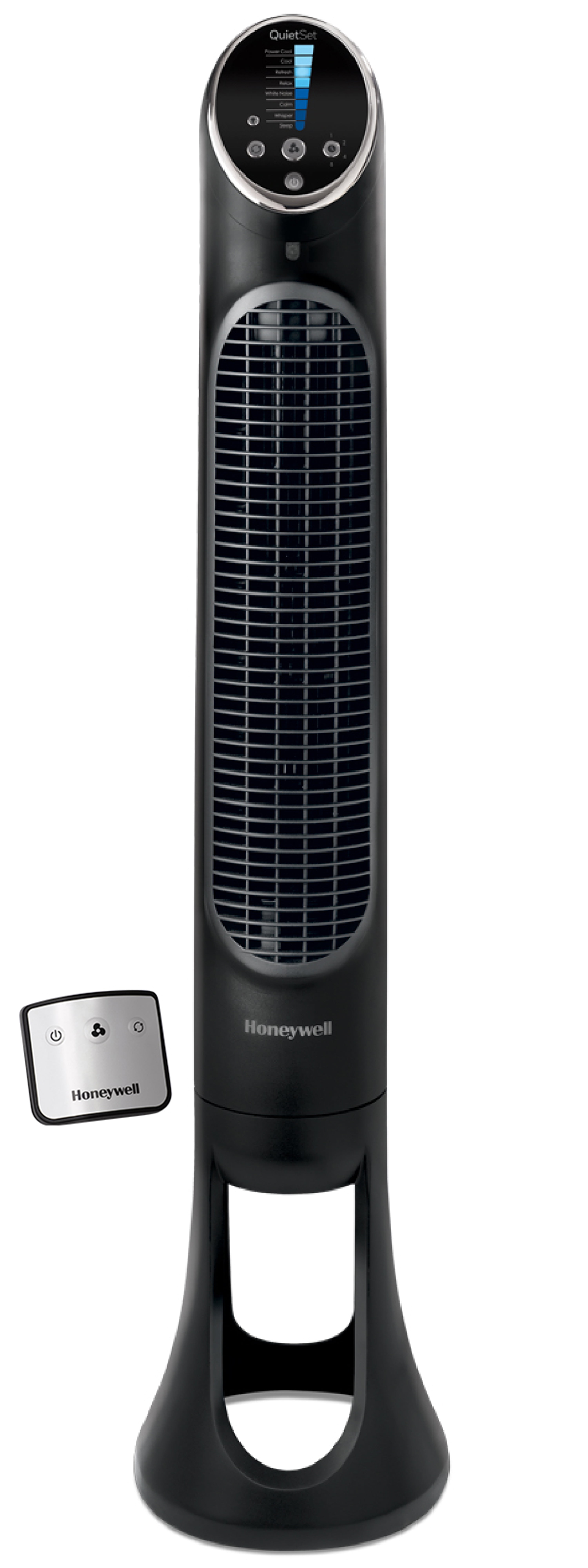 Black Digital Oscillating Tower Fan with Remote Control