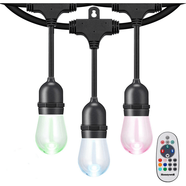 Honeywell 48' Color Changing Indoor/Outdoor Plugin String Lights with