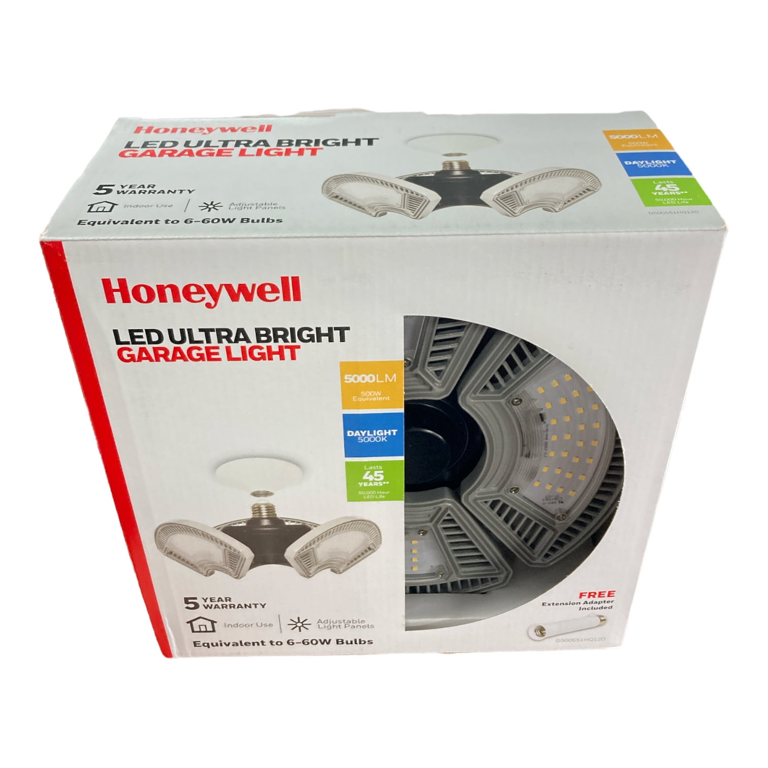 Honeywell 5000 Lumen LED Deformable Garage Light