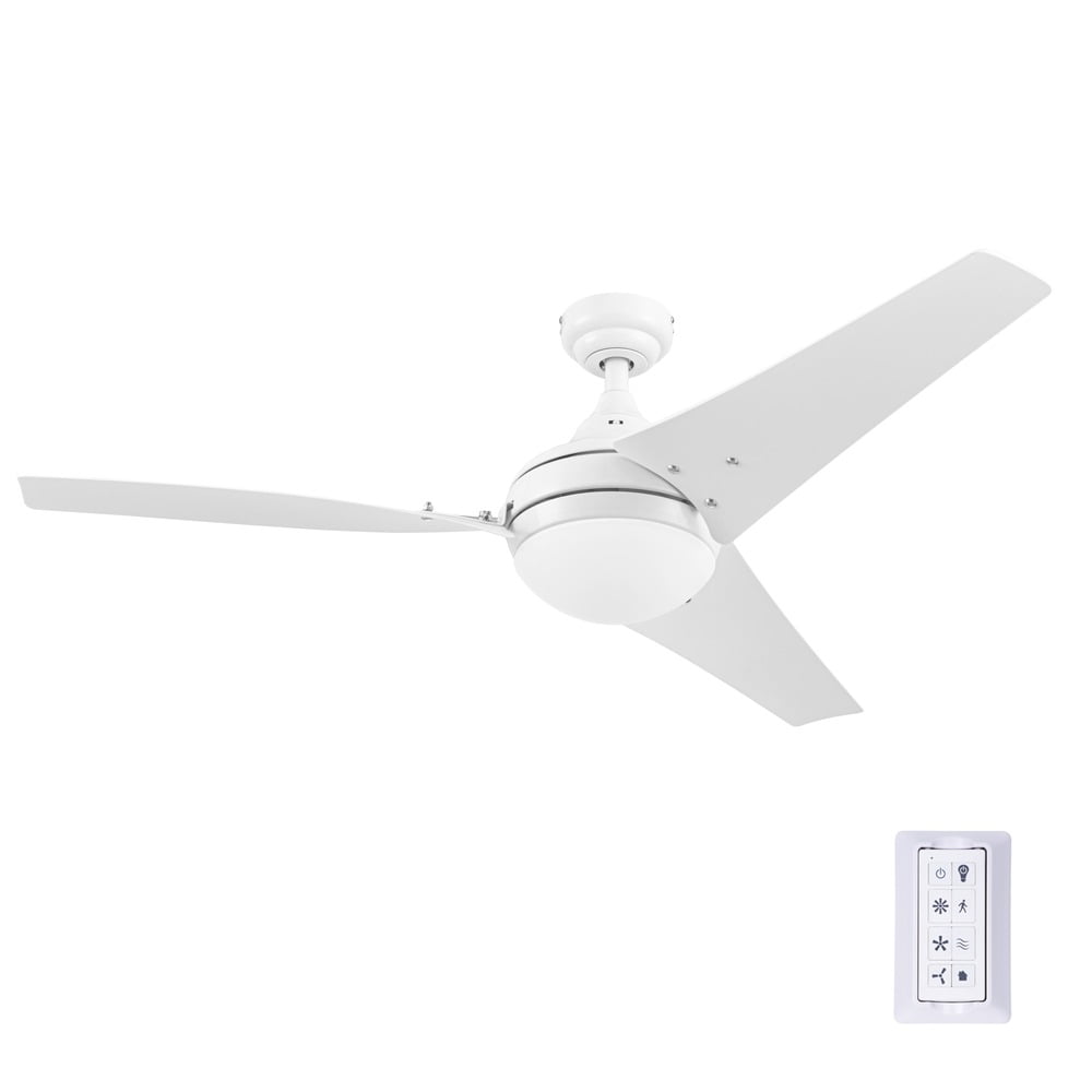 Honeywell 51804-45 52 in. Remote Control Contemporary Indoor LED Ceiling Fan with Light - Bright White