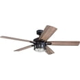 thumbnail image 1 of Honeywell Bonterra 52 Inch Ceiling Fan with LED Light & Remote, Matte Black, 1 of 10
