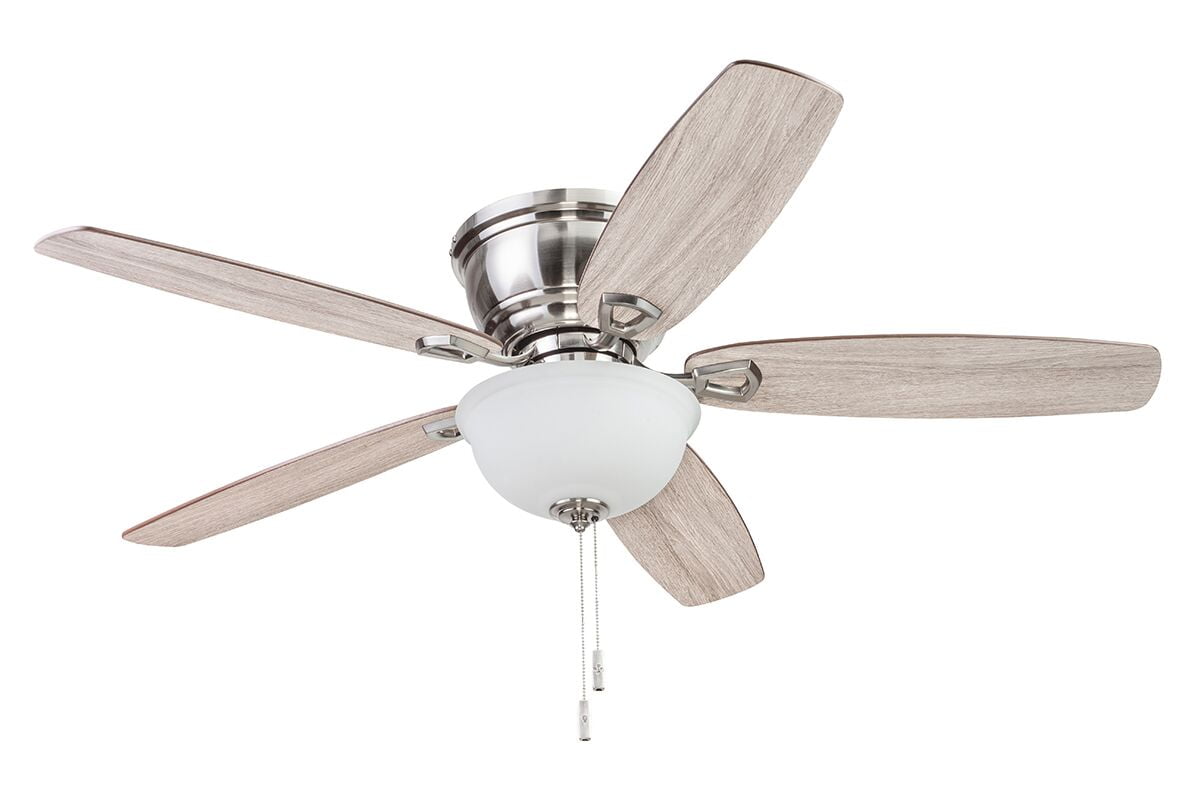 Honeywell 52" Rockford 5-Blade Satin Nickel Hugger Ceiling Fan