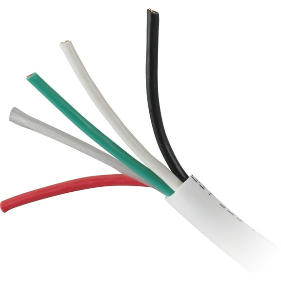 Genesis 54745501 500 ft. 16 AWG 4C Stranded Riser Audacious Speaker Cable, REELEX Pull Box, White