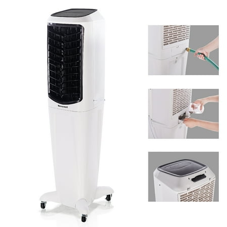 Honeywell - 588 CFM Indoor Evaporative Air Cooler with Remote Control - White