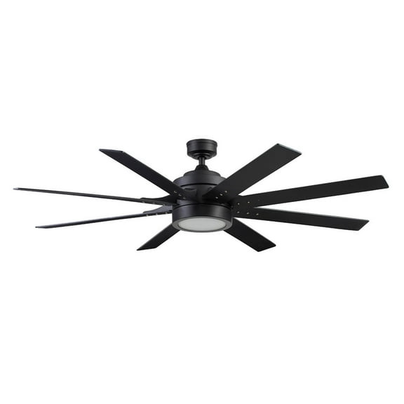 Honeywell 62" Xerxes Matte Black Remote Control Ceiling Fan, 8 Blades