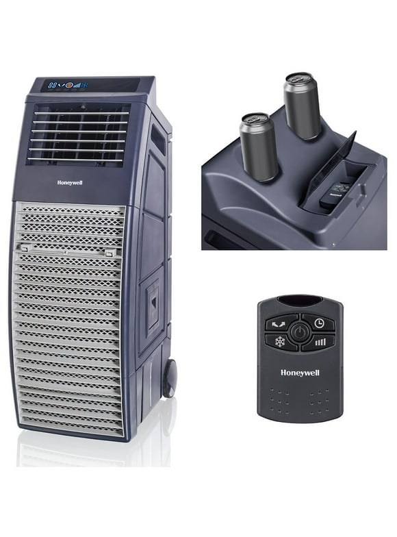 Honeywell 830-1000 CFM Outdoor Portable Evaporative Cooler with Powerful High Pressure Blower for Large Spaces, CO301PC, Gray