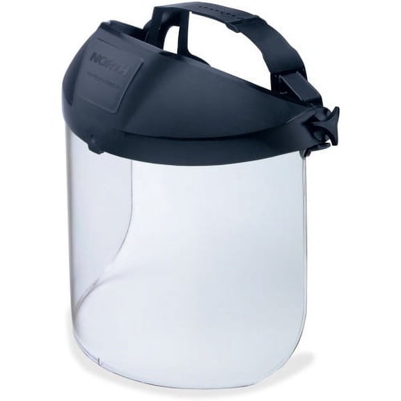Honeywell Adjustable Face Shield Adjustable, Impact Resistant, Visor - Splash, Impact, Chemical, Fluid Protection - Clear - 1 Each