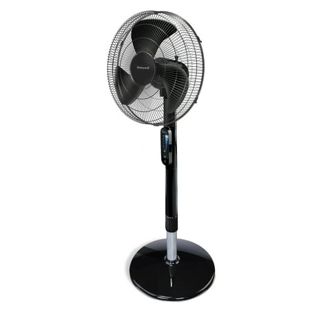 Honeywell - Advanced QuietSet 16" Pedestal Fan - Black