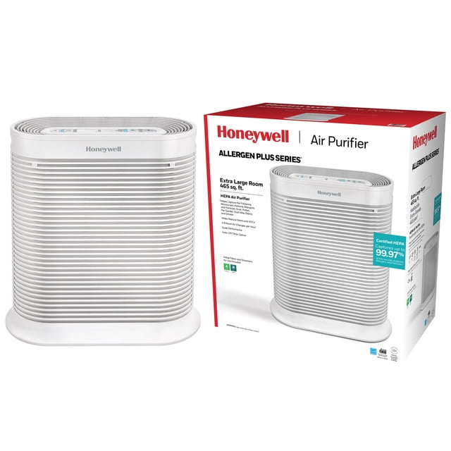 Honeywell Allergen Plus 2250 Sq Ft HEPA Air Purifier, White