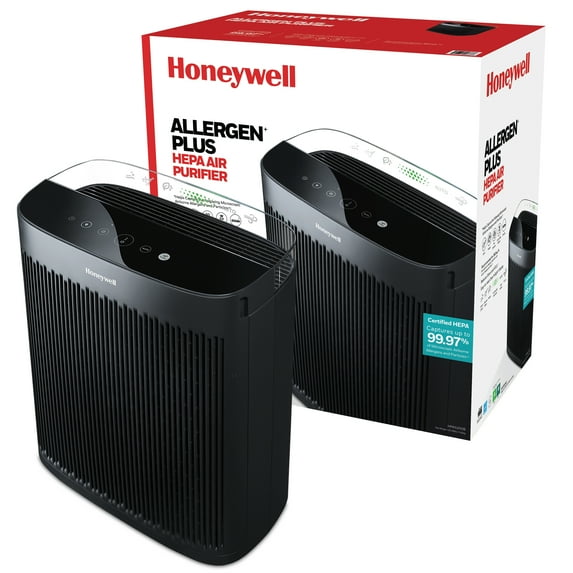 Honeywell Air Purifier, HPA5200B, 1700 sq ft, HEPA Filter, Allergen+ Plus, Smoke, Pollen, Dust Reducer