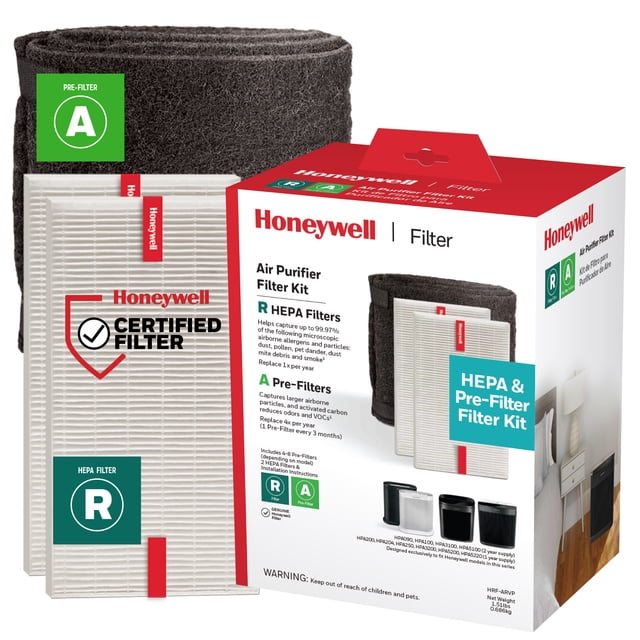 Honeywell Air Purifier Replacement Filter, HRFARVP HEPA Filter Value Pack