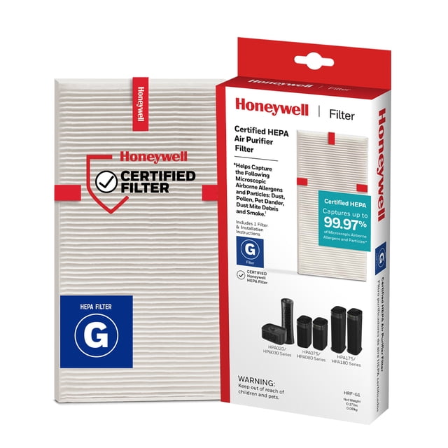 Honeywell G HEPA Air Filter for HPA020, HPA030, HPA075, HPA080, HPA175 & HPA180 Series, HRFG1