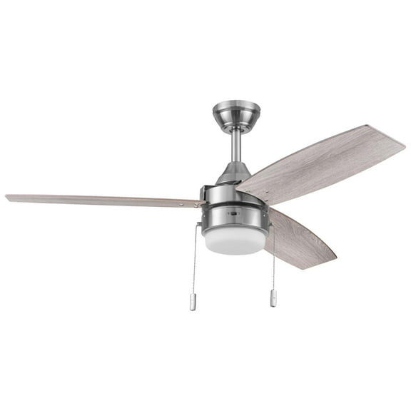 Honeywell Berryhill Ceiling Fan, Quiet Motor and Pull Chain, 48", Brushed Nickel