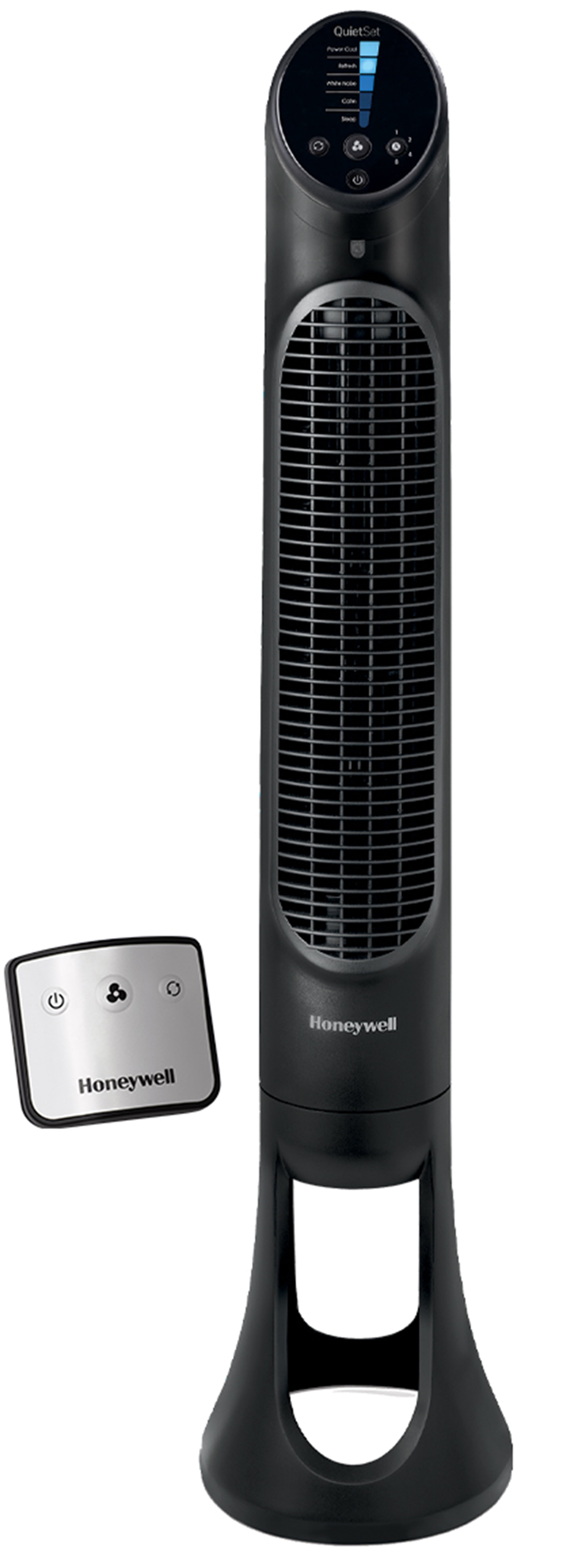 Honeywell 40" White Quiet Set Oscillating Tower Fan, 30ft Air Circulation Power, 5 Speed, Auto Off Timer, HYF260B