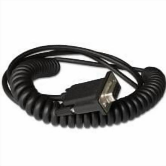 Honeywell CBL-020-300-C00 RS-232 Coiled Cable with DB9 Female Connector, 3 m/9.8-ft. Length, Black