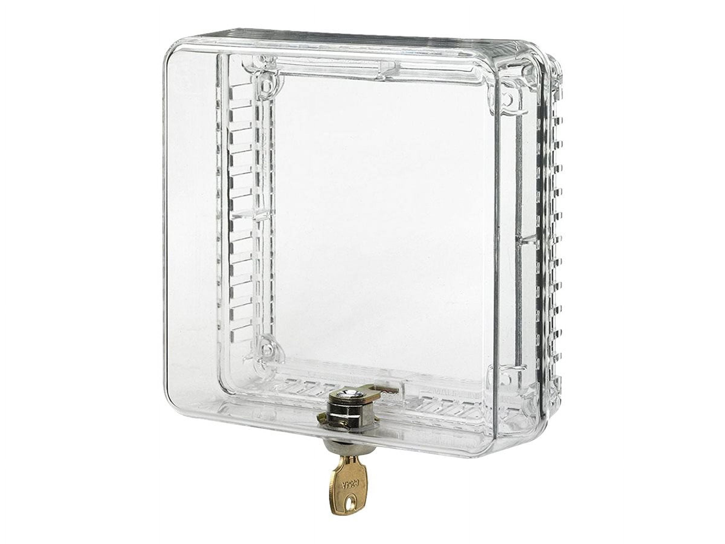 Clear Plastic Thermostat Guard with Key Lock