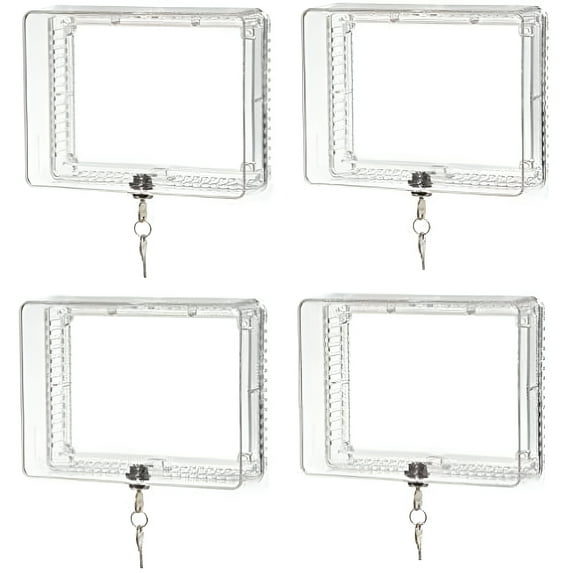 Honeywell CG511A1000 Clear Locking Thermostat Cover Guard - Quantity 4