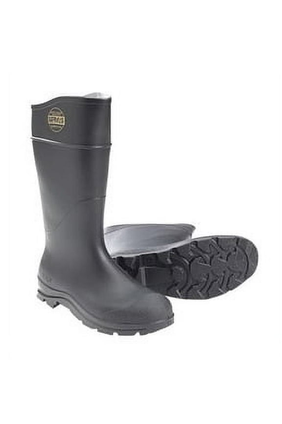 CT Economy Knee Boots, Plain Toe, Size 14, 16 in H, PVC, Black - 1 PR (617-18822-BLM-140)
