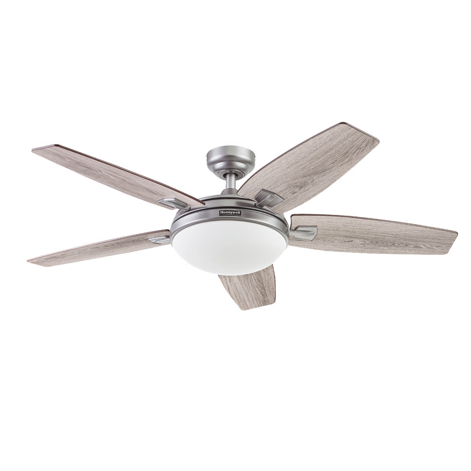 Carmel 48'' Pewter Ceiling Fan with Gray Oak Blades and LED Light