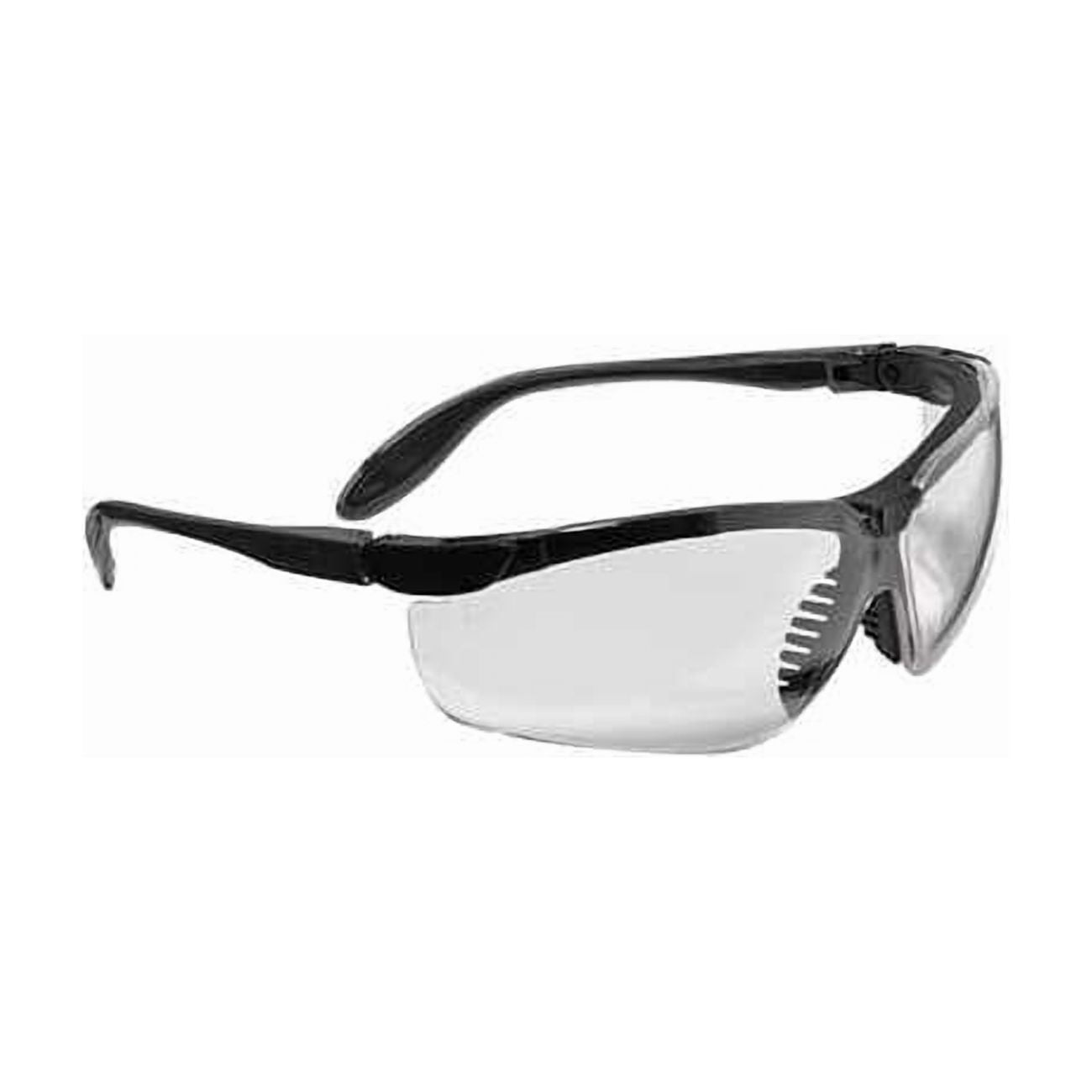 Genesis S, Safety Glasses, Anti-Fog & Anti-Scratch, Clear Lens, Black/Gray Frame, Half-Frame