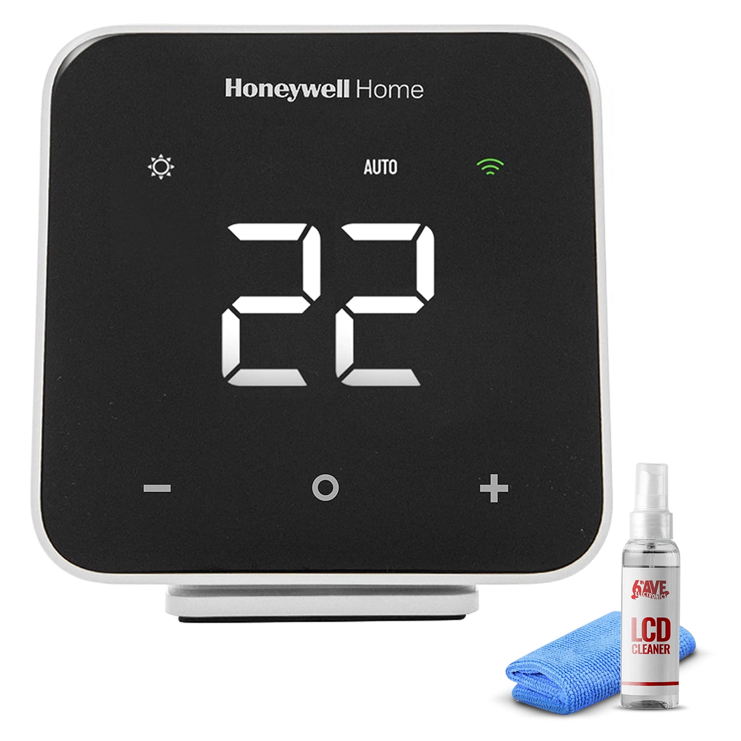 Honeywell D6 Pro WiFi Ductless Controller Black + LCD Cleaner