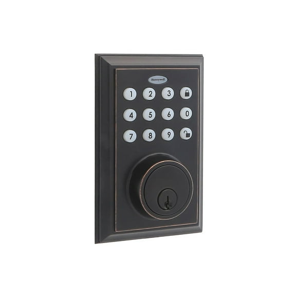 Honeywell Digital Deadbolt Bluetooth Door Lock Oil Rubbed Bronze Nickel Finish, Bronze Finish