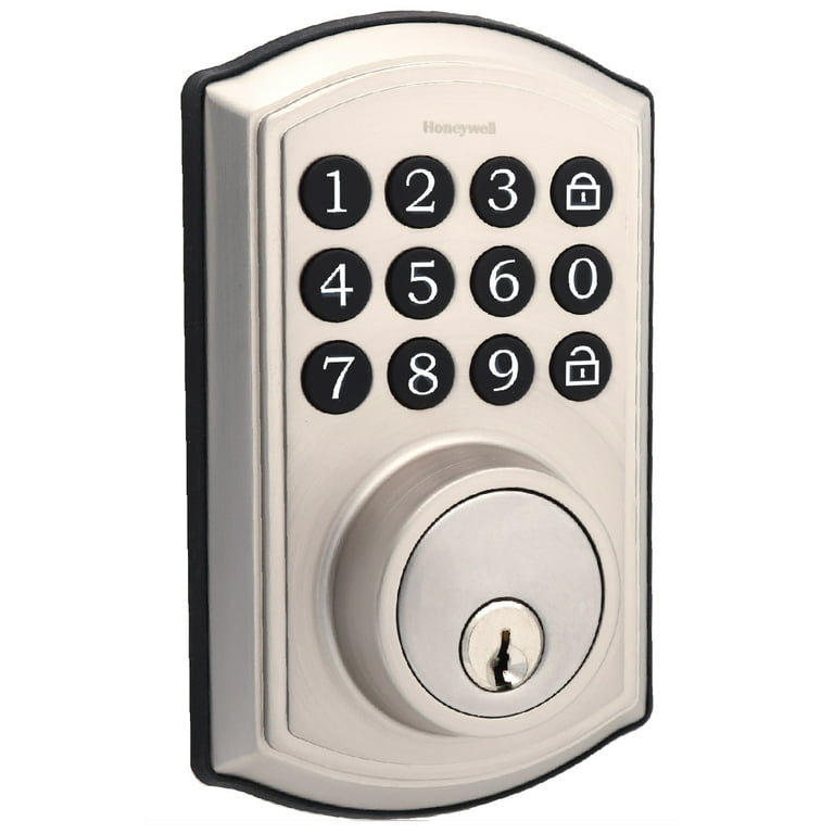 Honeywell Digital One Touch Deadbolt Door Lock with Electronic Keypad Satin Nickel 8635024