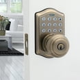 thumbnail image 1 of Honeywell Door Locks, Antique Brass Doorknob Digital Electronic Entry Knob Door Lock, 8732101, 1 of 14