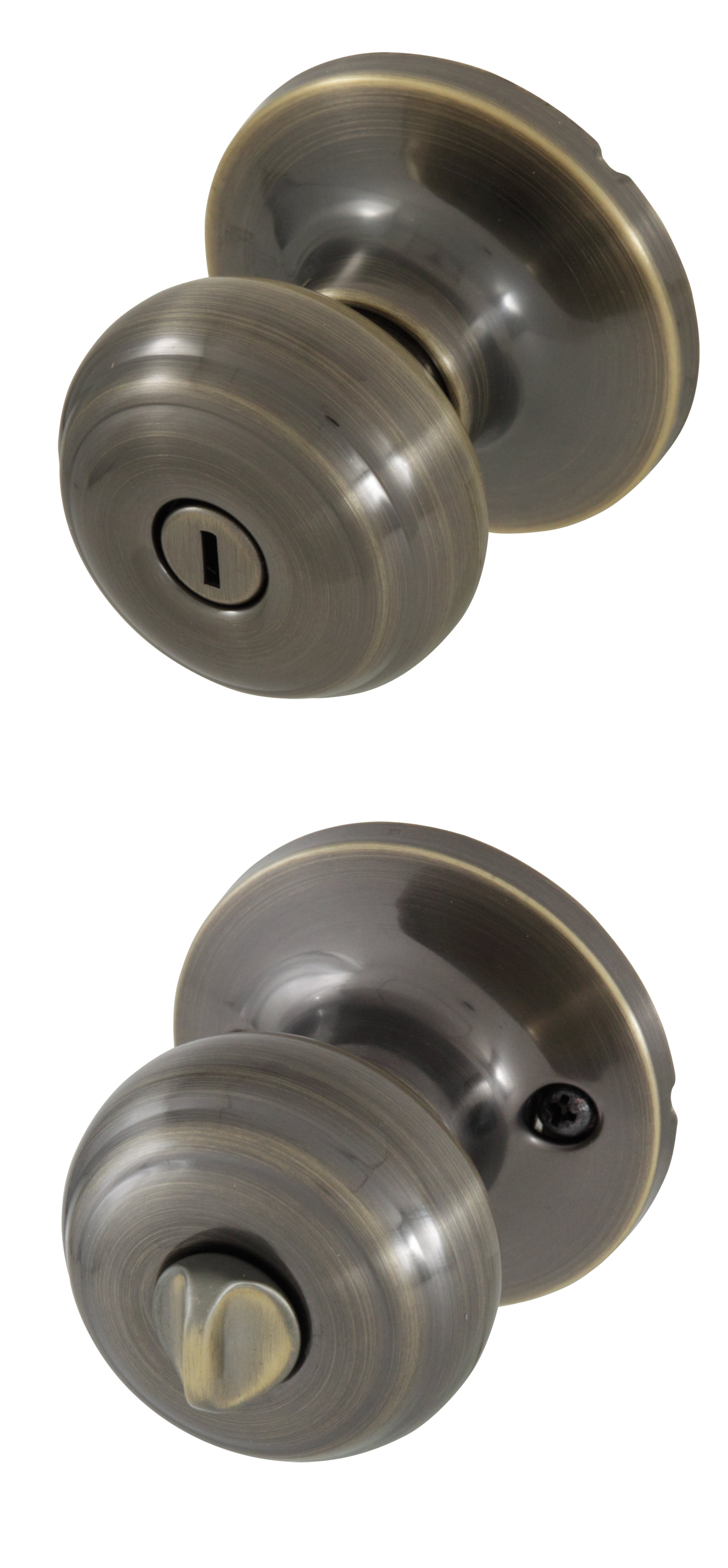 Honeywell Door Locks, Classic Knob Privacy Door Lock, Antique Brass