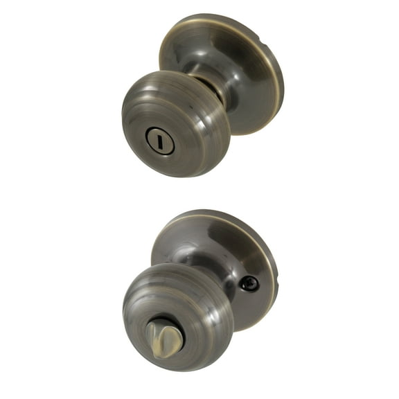 Honeywell Door Locks, Classic Knob Privacy Door Lock, Antique Brass