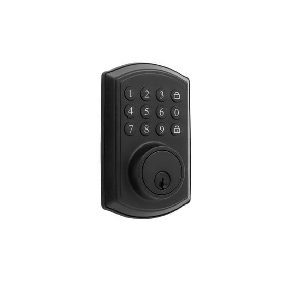 Honeywell Door Locks, Matte Black Digital Deadbolt Door Lock Electronic Keypad, 8635028