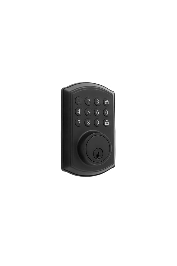 Door Locks, Matte Black Digital Deadbolt Door Lock Electronic Keypad, 8635028