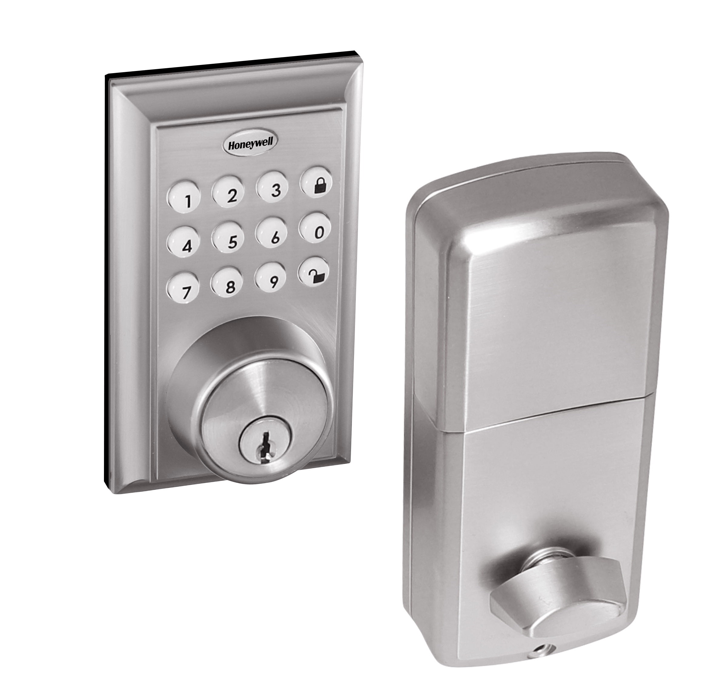 Honeywell Door Locks, Satin Nickel Digital Deadbolt Bluetooth Door Lock