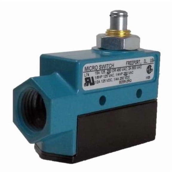Limit Switch - Compact, Plunger Actuator, SPDT, 15A 600V AC, IP66 BZE6-2RQ