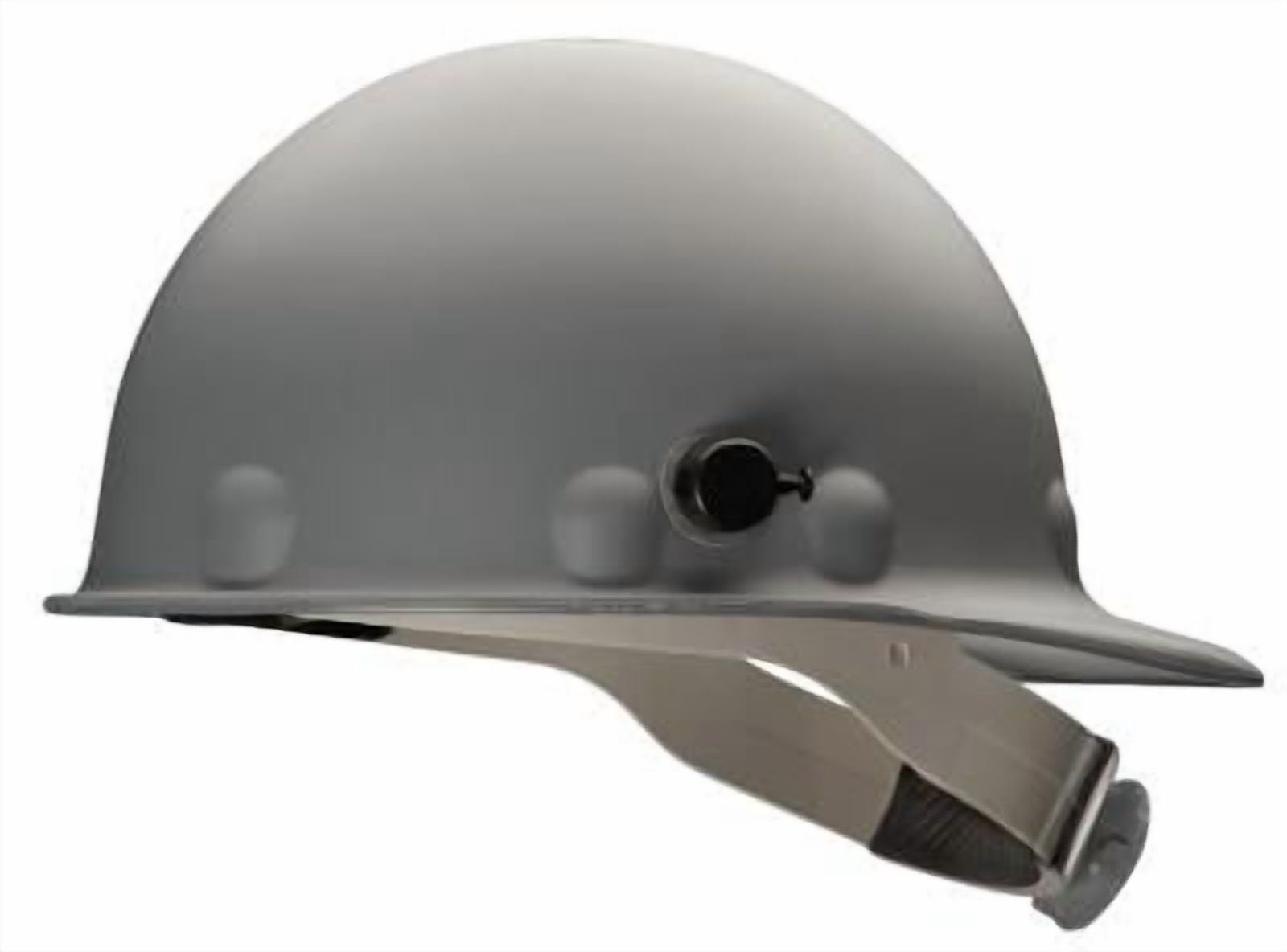 Honeywell Fibre-Metal Cap Style P2 Hard Hat Gray 8pt-Ratchet Suspension Fibergla