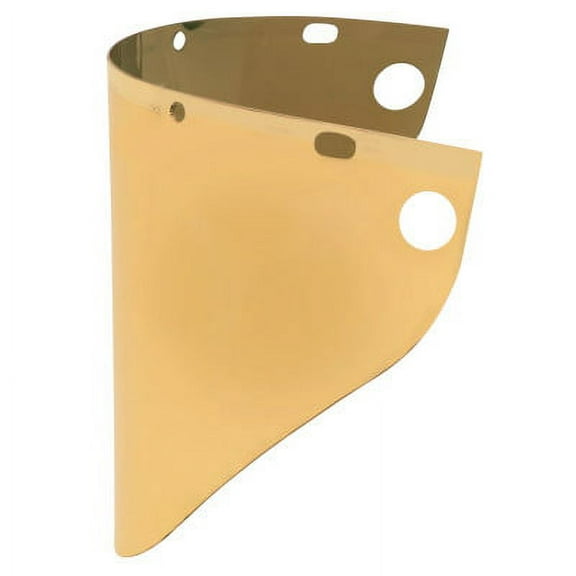 Honeywell Fibre-Metal High Performance Faceshield Windows, Gold, Extended View, 9 3/4" x 19"