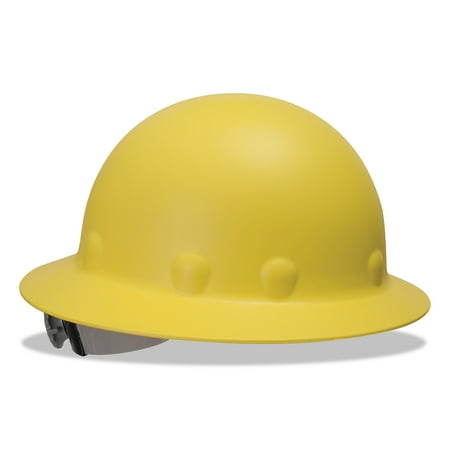 Honeywell Fibre-Metal P1A Hard Hats, SuperEight, Swingstrap, 8-Point, Full Brim, Yellow