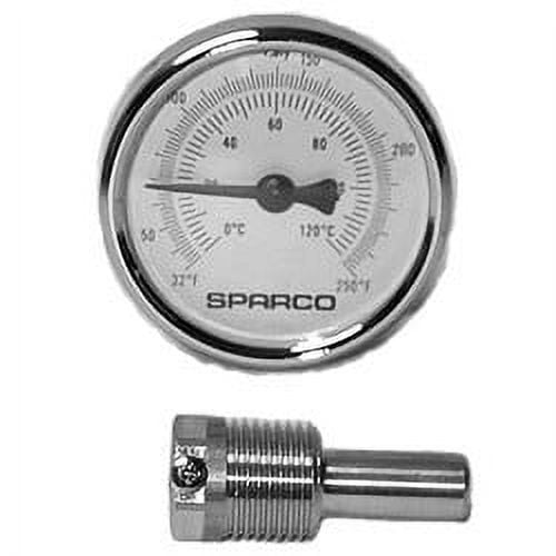 Honeywell GT162 Thermometer With Well. 2-1/2. 32-250F Temp Range. Case, Brass Well.