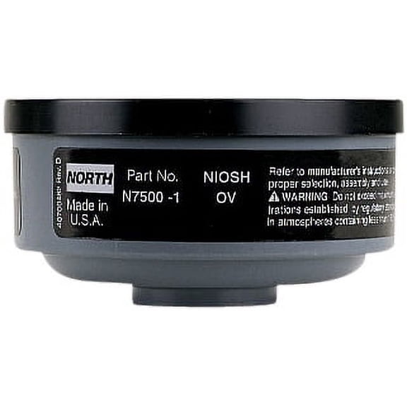 HONEYWELL N75001L- Gas and Vapor Cartridges, Cartridge/Filter, Organic Vapor