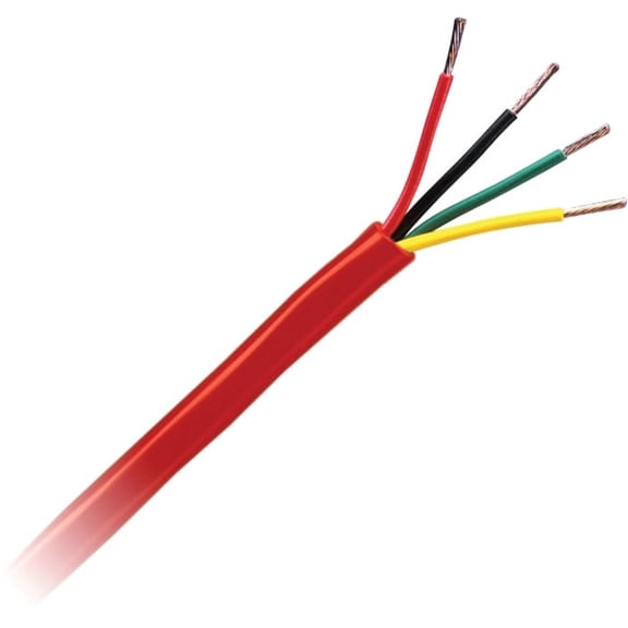 Genesis 45111004 16/2 Solid Plenum Fire Alarm Cable, Unshielded, FPLP, CL3P, FT6, 1000' (304.8m), Reel, Red