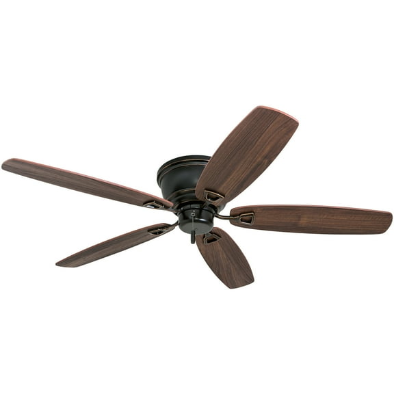 Honeywell Glen Alden 52" Bronze Low Profile Ceiling Fan with 5 Blades, Pull Chain Control & Reverse Airflow
